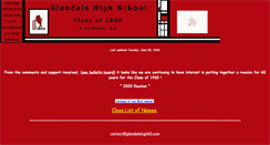 Desktop Screenshot of glendalehigh60.com