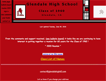 Tablet Screenshot of glendalehigh60.com